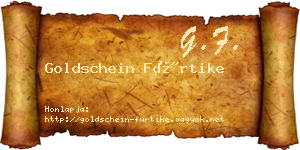 Goldschein Fürtike névjegykártya